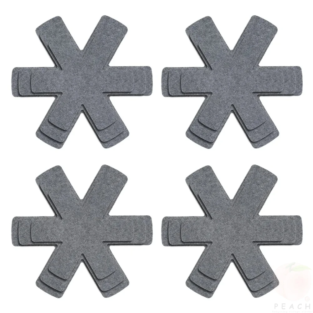 Pot and Pan Protectors 12Pcs Pot Dividers Pad Non-woven 3 Sizes Pans Separator Pads for Protecting Separators Pads Cookware