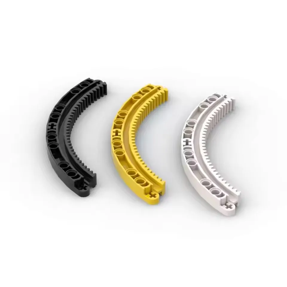 Blocchi da Costruzione Gobricks GDS-M046 Ingranaggio Tecnico a Cremagliera 1/4 di Cerchio 11 x 11, 35 Denti Educativo Compatibile con Lego 24121 Fai-da-Te