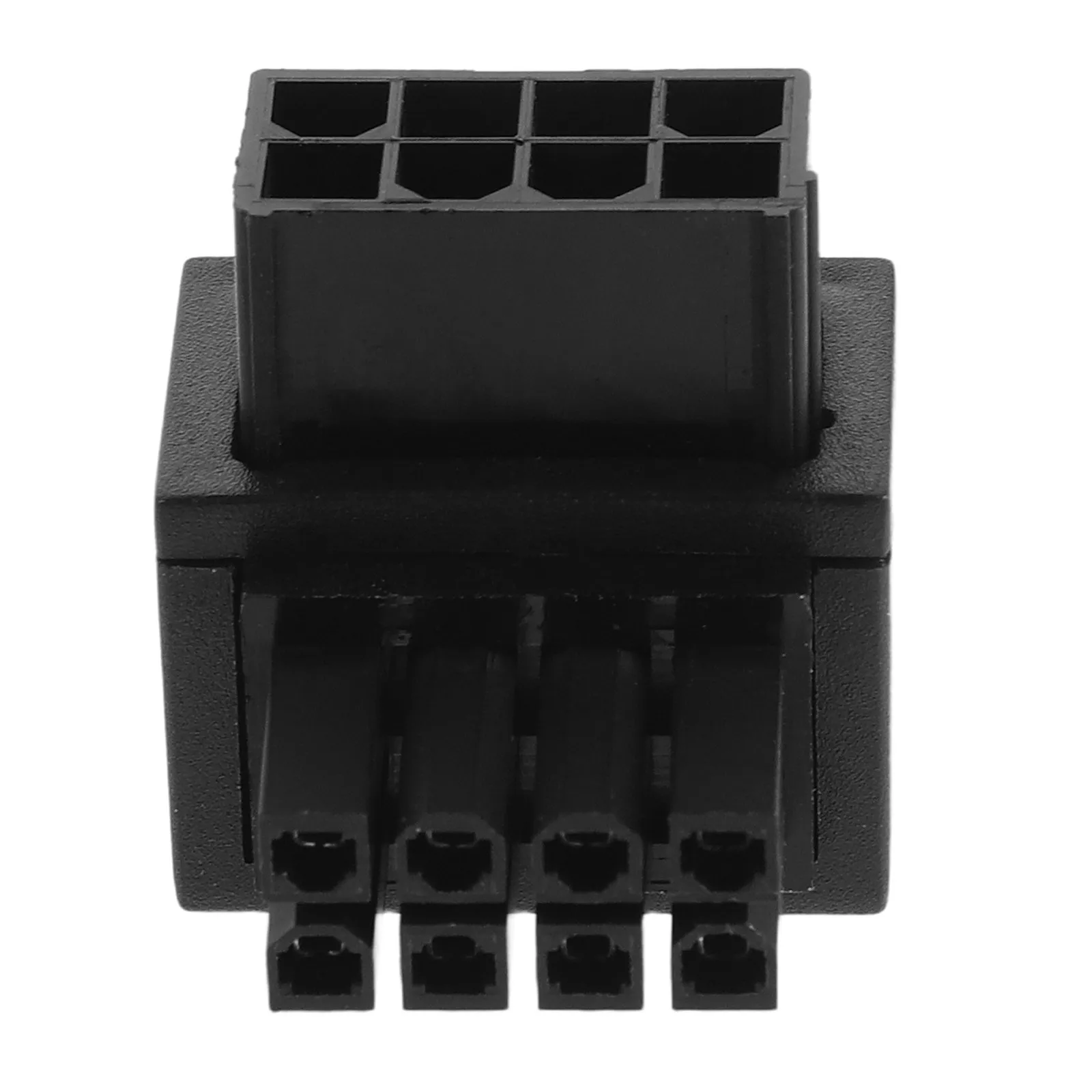 Male 8-Pin 90-Degree Angle Motherboard CPU Power Connector Adapter Black Plastic for Pc Cable Management Cooling Efficiency