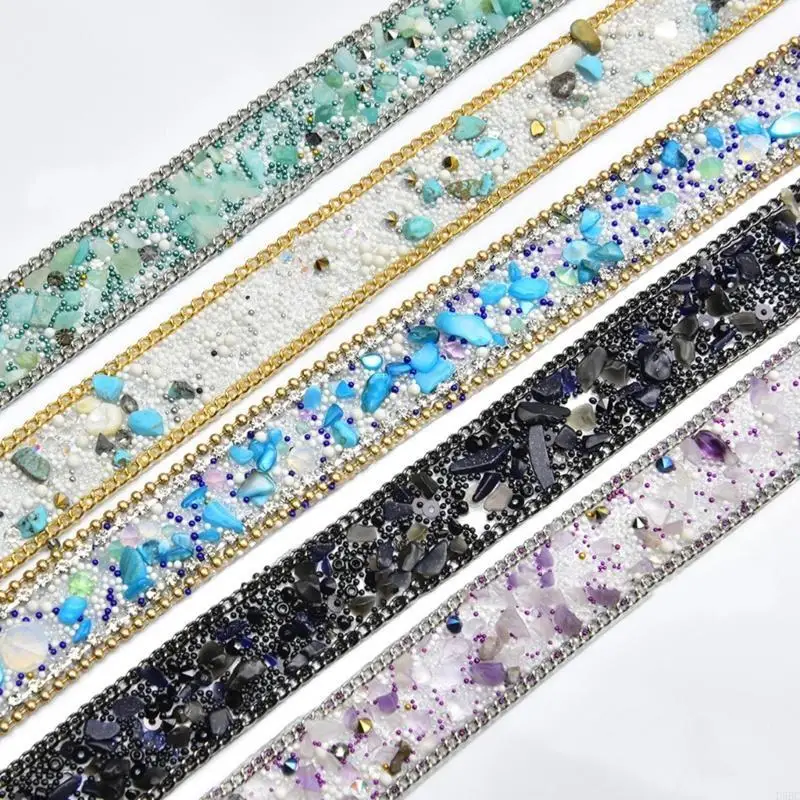 Adhesive Sparkling Rhinestones Ribbon for Wedding Birthday Decoration 1.1yd