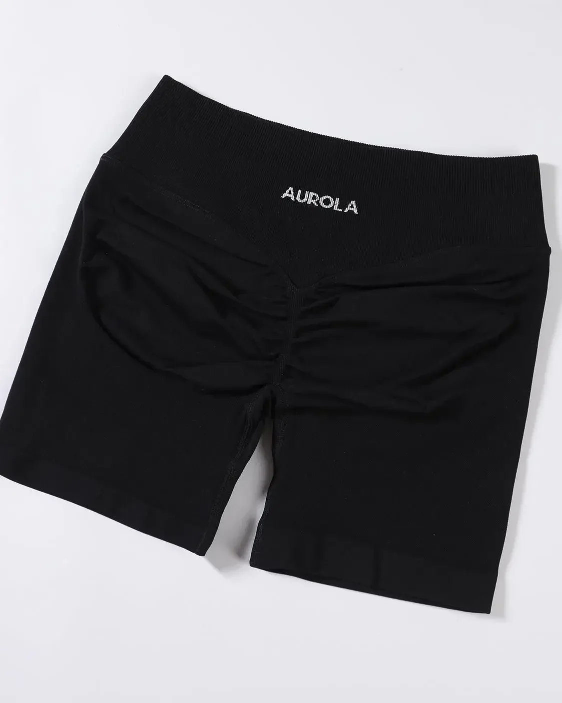 

AUROLA Sport Shorts Seamless Scrunch Bum Workout Gym Shorts Low Ribbed Waist Band Yoga Short Booty Hight Stretch Running Shorts