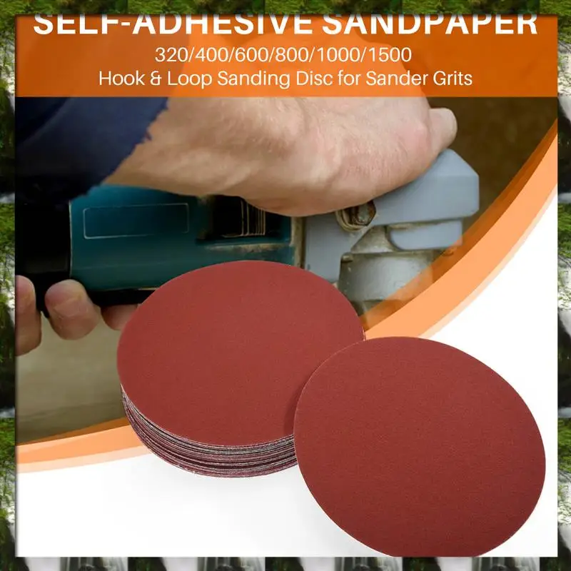 

The New 30PCS 5 Inch 125Mm Round Sandpaper Disk Sand Sheets Grit 320/400/600/800/1000/1500 Hook & Loop Sanding Disc For Sander G