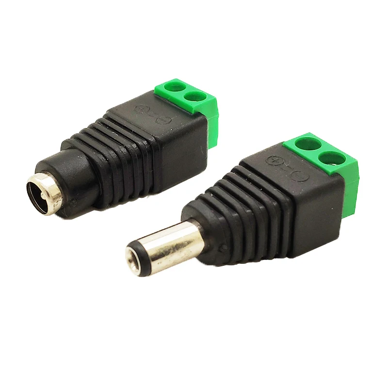 

10 pair Male Female 5.5 x 2.1/5.5x2.5mm DC Power Connector Jack Plug CCTV Camera Adapter