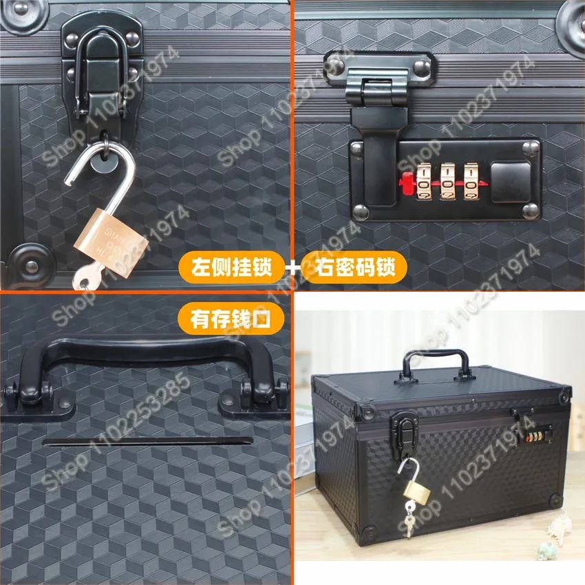 Home Money Safe Multifunctional Aluminum Password Money Box for Children and Adults Hidden Storage Secret With double lock