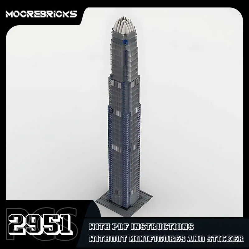 

MOC Two International Finance Center Building Blocks Hong Kong Famous Architecture View Model Technology Bricks Kids Toy Gift