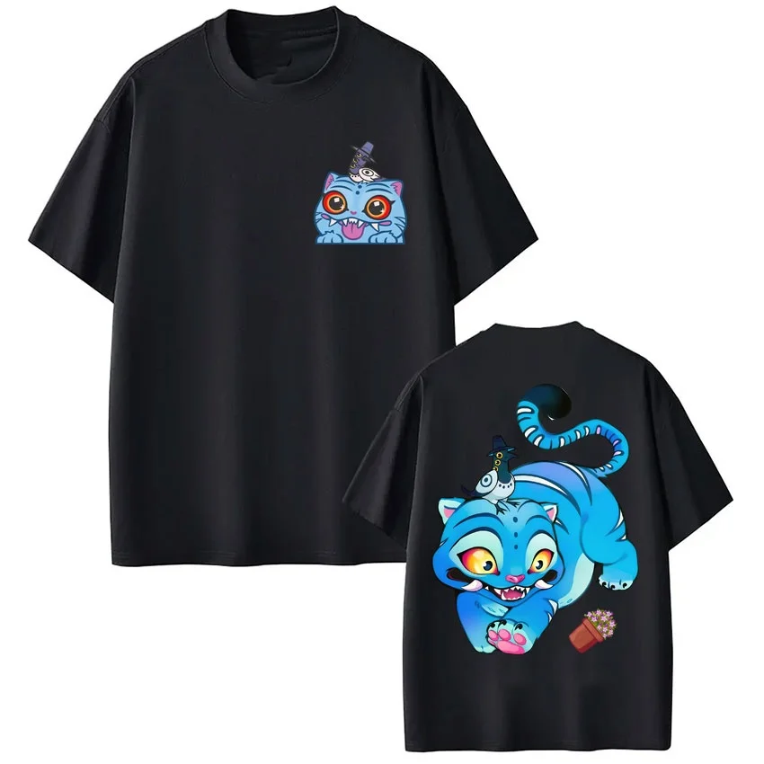 

KPop Demon Hunter Derpy Tiger T-Shirt 2025 New Movie Kawaii Men's and Women's T-Shirt Extra Large Cotton Casual T-Shirt Fan Gift