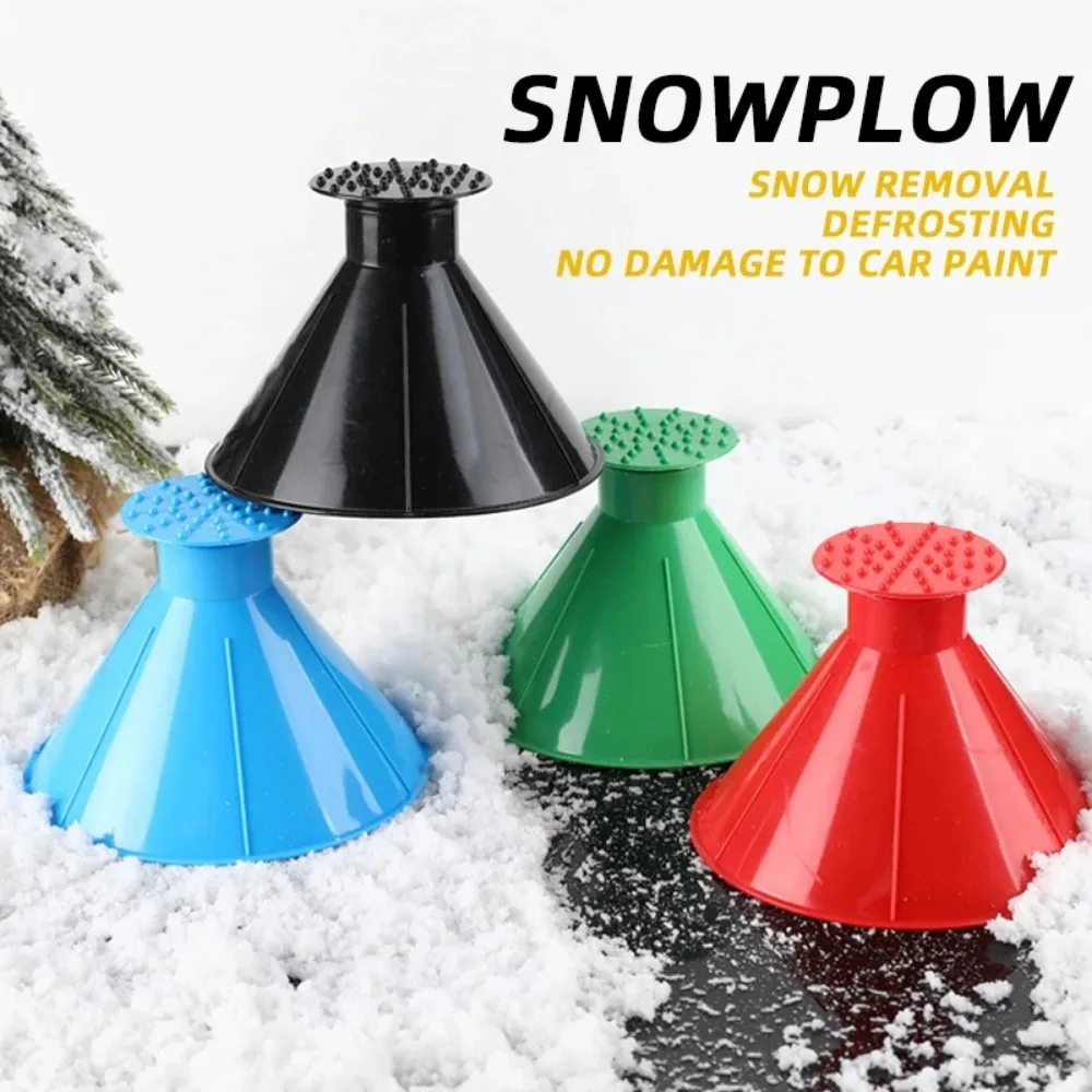 Winter Auto Snow Remover Multi-Function Snow Shovel Ice Scraper Shaped Funnel Deicer Accessories for Car Windshield Oil Hopper