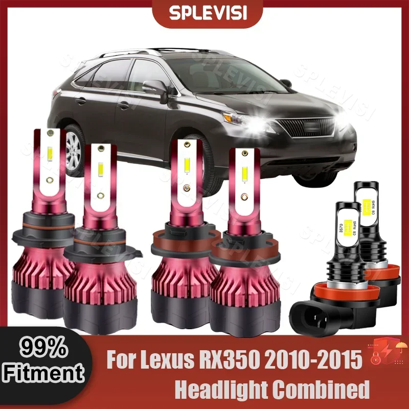 

LED headlight bulb High Low Beam Foglamp Bulbs 9005 H11 H11 Collocation Kit For Lexus RX350 2010 2011 2012 2013 2014 2015