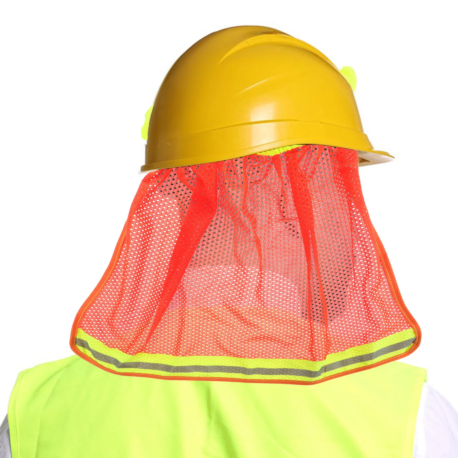 

Hard Hat Neck Shade Construction Sun Protection Adjustable Neck Drape Breathable Safety Hat Curtain Full Brim Shade for Outdoor