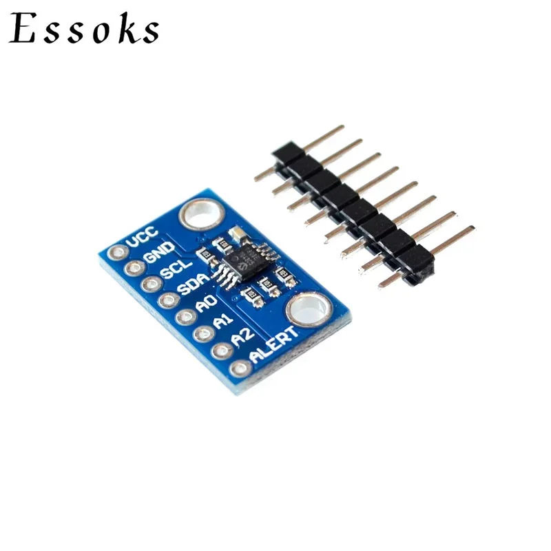 High Accuracy Temperature Sensor MCP9808 I2C Breakout Board Module 2.7V-5V Logic Voltage