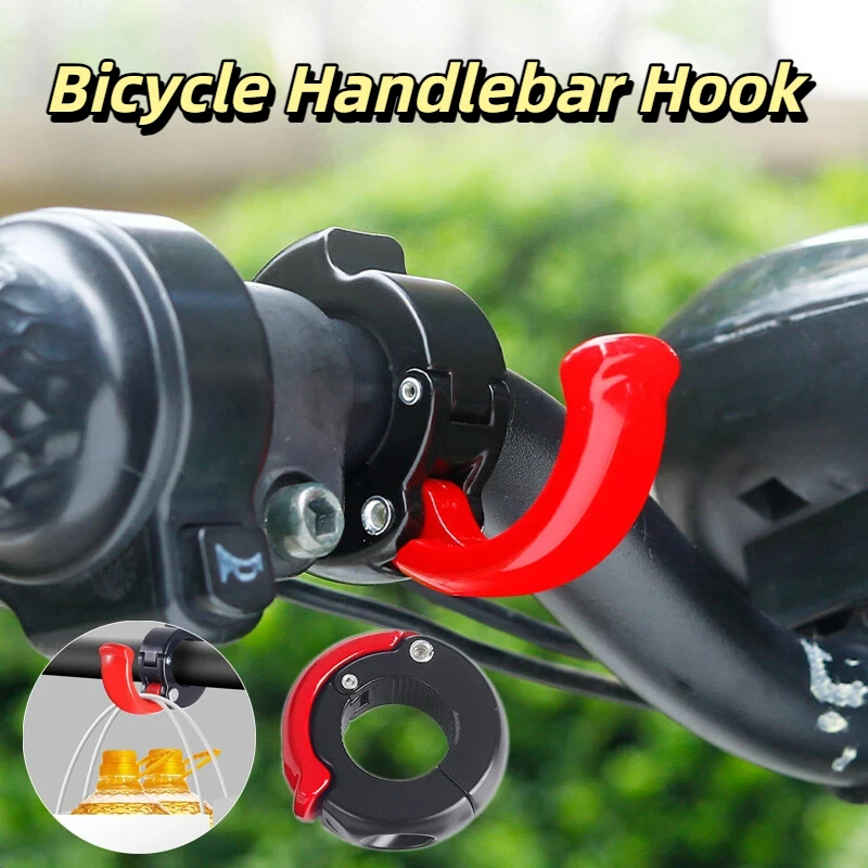 

No-Drill Bicycle Handlebar Hook Multi-function Road Bikes Hanging Bag Hook Motorcycle Hanger Hook Helmet Hooks for Electric Bike