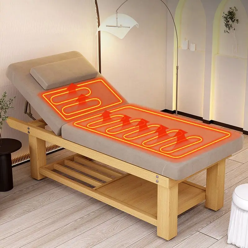 Camilla eléctrica portátil para Spa, Mesa de masaje, cama de salón de belleza, profesional, esteticista