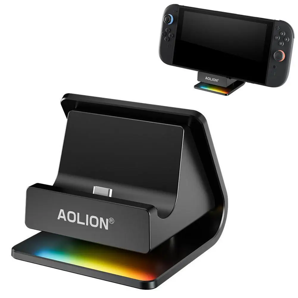 

Controller Charger Dock for Nintendo Switch 2 Joycons Portable RGB Base Charging Stand Station for Switch 2 Accessories