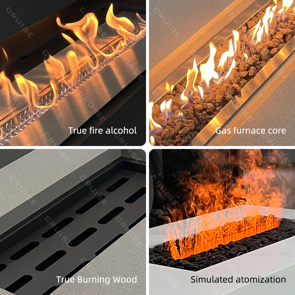 كروز كفاءة الاحتراق Chimeneas سخان النار النمط الكلاسيكي الخشب/الغاز/فرن الكحول الأساسية 1250-760-300 مللي متر Firepit في الهواء الطلق