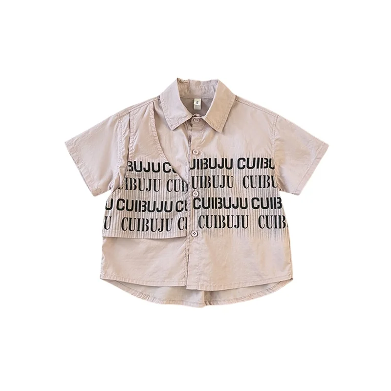 

Fashion Boys Shirts Designer Toddler Kids Tops Summer Children's Clothes