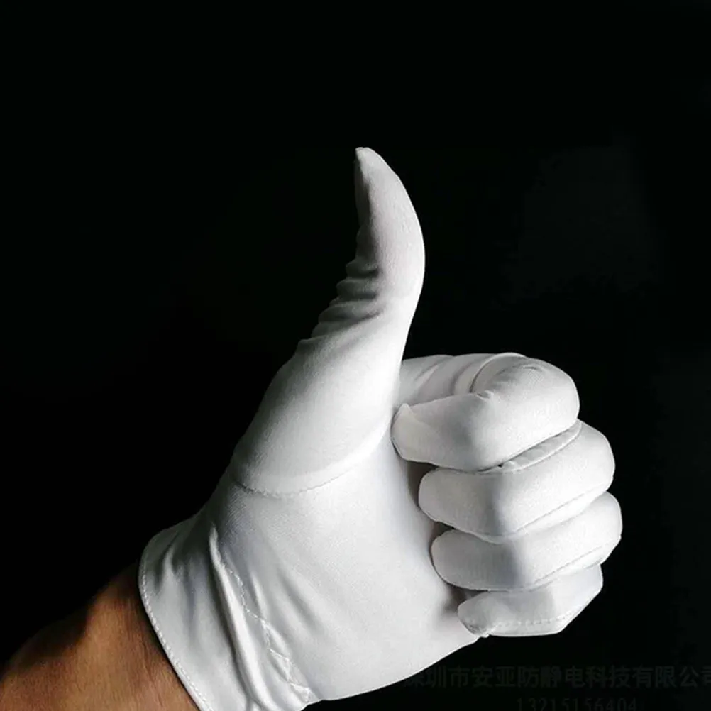 

10Pair Microfiber Protective Gloves Lightweight Work Gloves for Industrial Gardening Jewelry Coins Fingerprint Protection