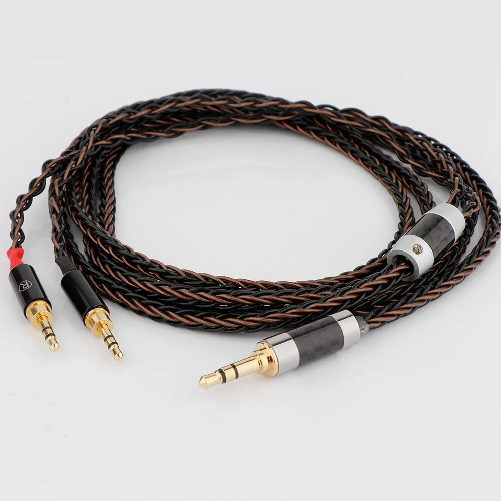 

High Quality 16Core Silver Plated Headphone Upgrade Cable For Hifiman HE4XX HE-400i 2x3.5mm