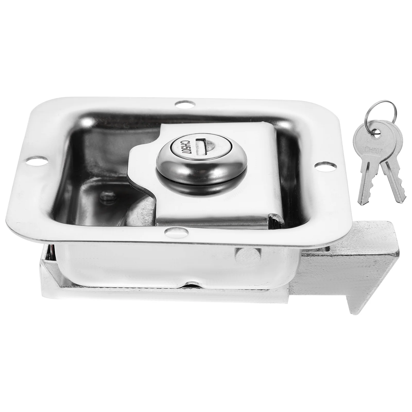 

1Set Stainless Steel Lock Panel Mirror Finish Thick Bolt Rv Door Lock Camper Trailer Locking Latch Accessory Rv Door Latch