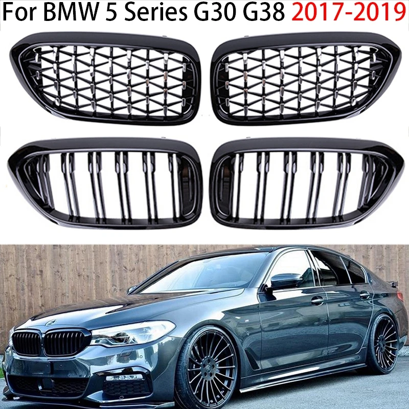 

Car Front Kidney Grille Hood Bumper Radiator Grill For BMW G30 G31 G38 5 Series 525I 530I 540I 550I M-Performance 2017-2019