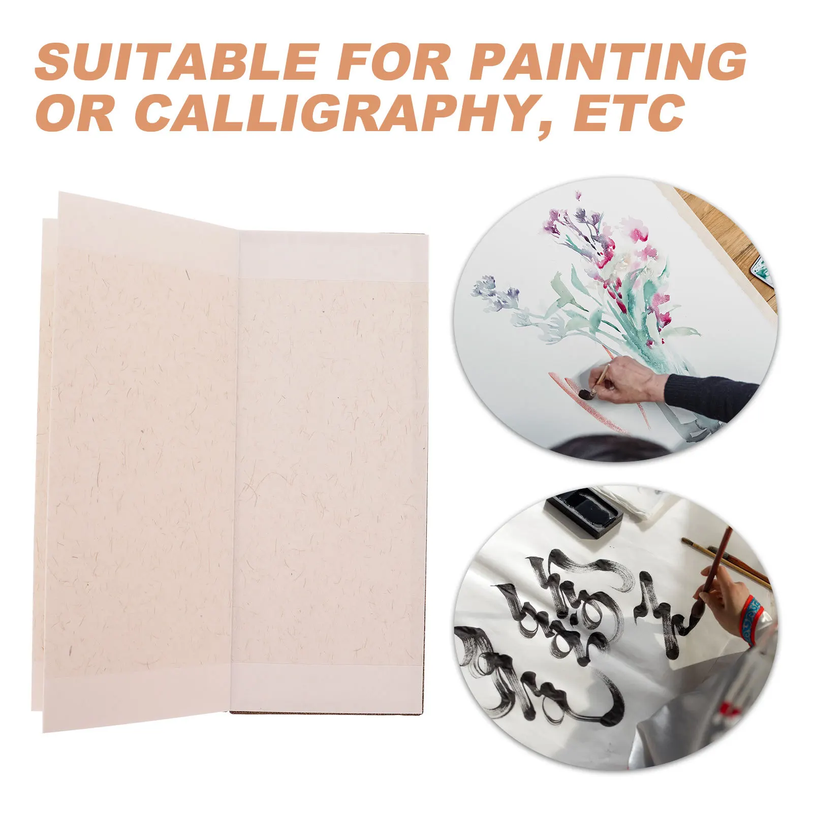 Livre en papier de calligraphie vierge plié, panneau de densité épais, Durable pour la pratique de l'écriture de la peinture de calligraphie chinoise