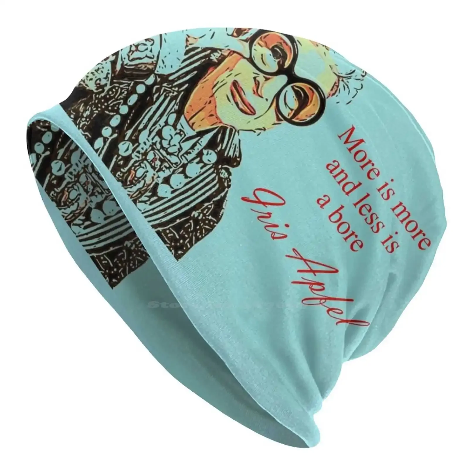 Iris Apfel , More Is More And Less Is A Bore Knitted Hat Warm Beanie Outdoor Caps Iris Apfel Style Fashion Old Young