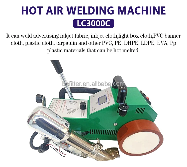 LC3000C Automatic Hot Air Welding Machine for PVC Film Material/Waterproof Membrane/Vinyl Banner / Tarpaulin Splicing