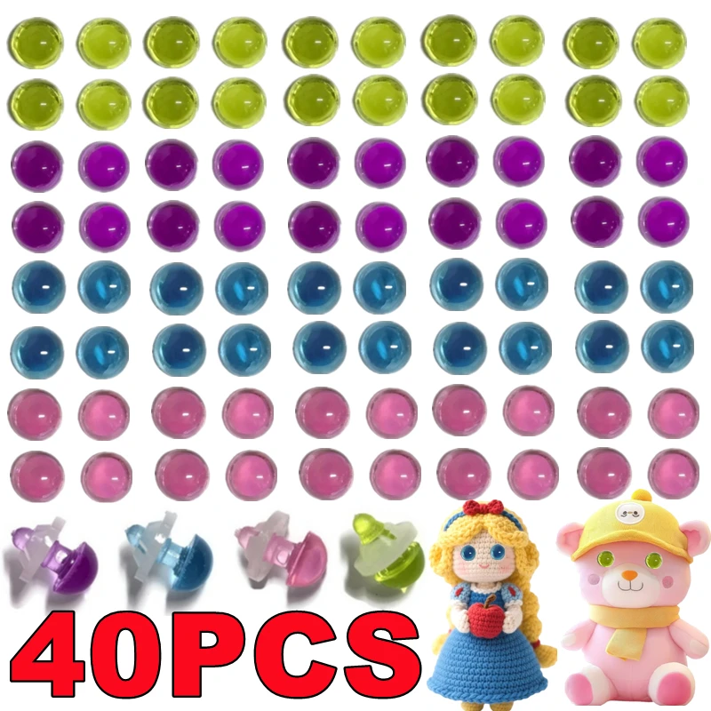 

10-40PCS 10mm Colored Safety Eyes Crochet Eyes For Amigurumis Bear Doll Knitted Cuddly Plush Toy Doll Make Supply Accessories