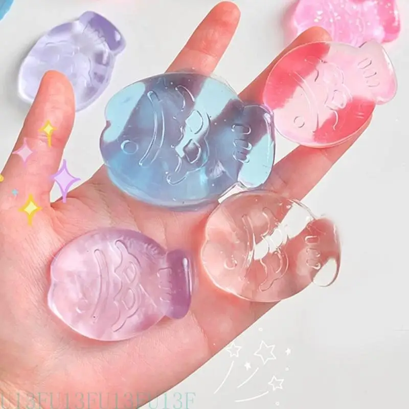 U13f Adorkable Squeeze Spielzeug Neuheit Knebel weiche Squeeze glitzernd Taiyaki für Kinder Angst reduzieren lustige milde