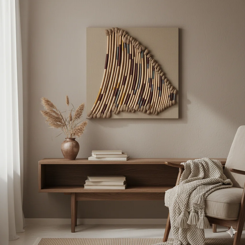 

Boho Earthy Woven Neutral Tapestry Decorative Wall Hangings Art Designs Home Decoration Wall Decor for Living Room Gift