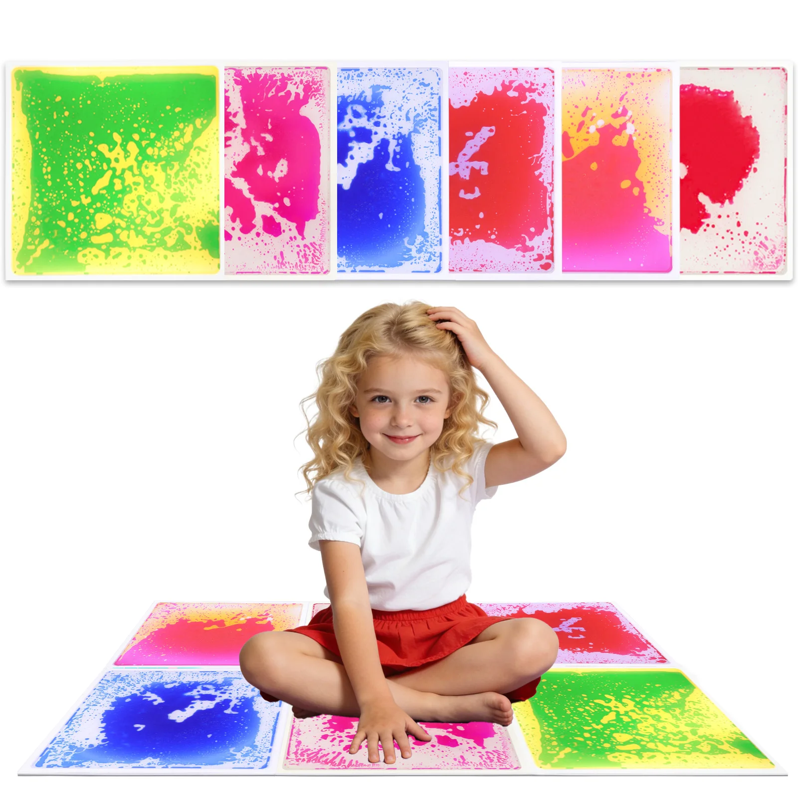 

Детский сенсорный жидкий игровой коврик премиум-класса — роскошный тактильный сенсорный опыт для детей