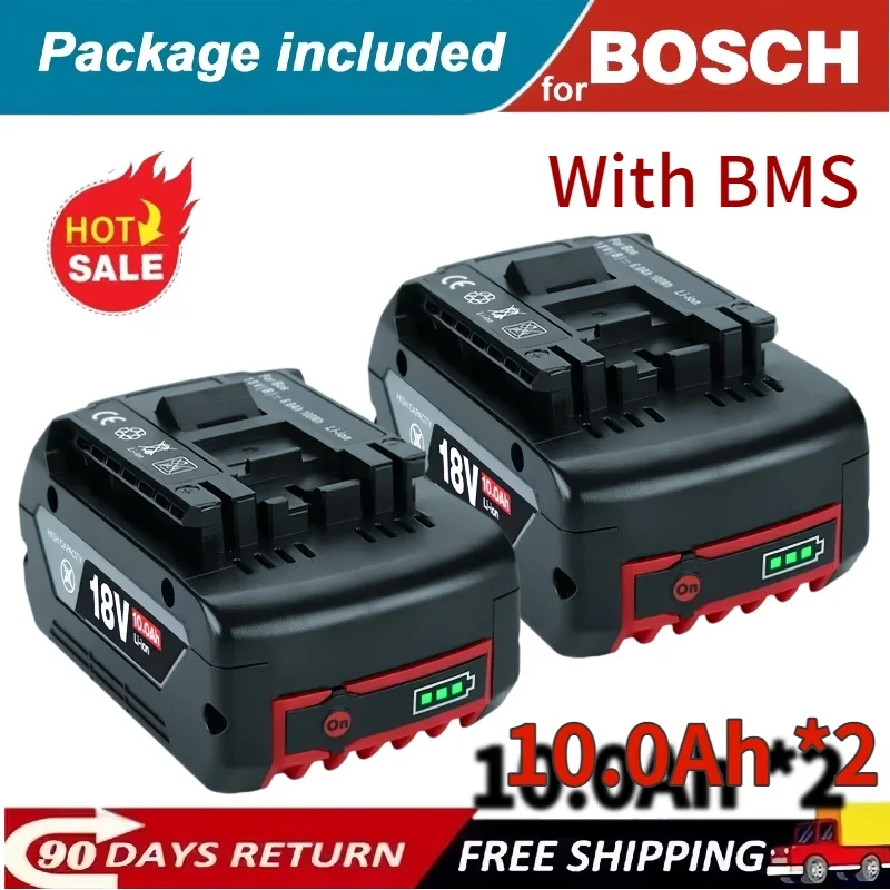 

18V 10.0Ah Battery Original for Bosch 18V battery ProfessionalGBA GBH GSR GSB BAT618 BAT609 BAT620Replacement Battery