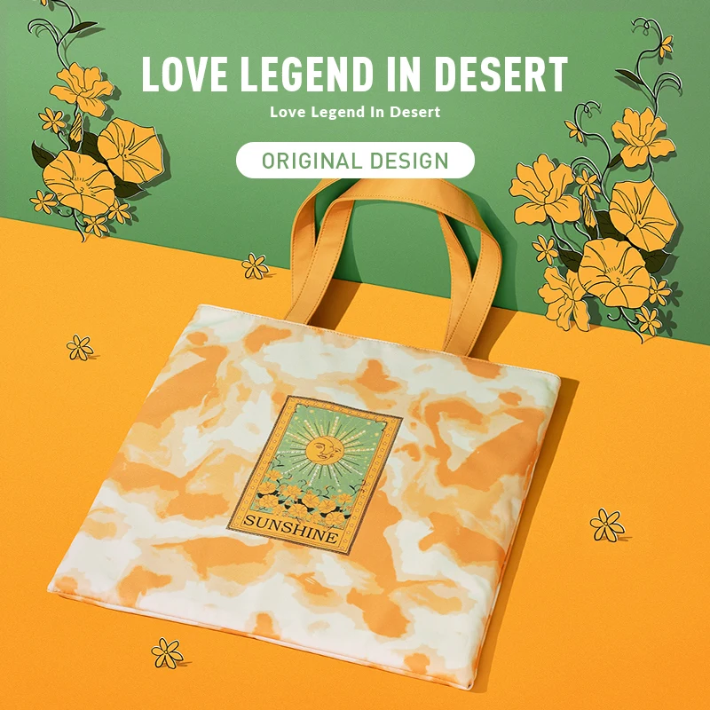 MAH Sunshine Tote Bag 2020 New Style Fashion Shoulder Bag Ins Illustration Bag Casual Bag for Women