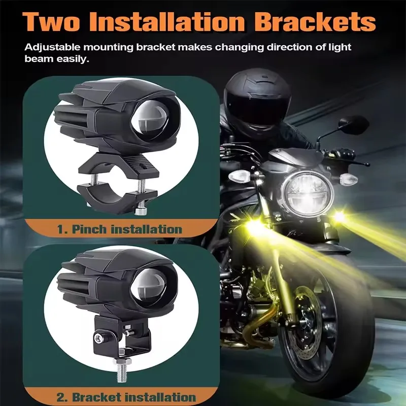 BraveWay LED دراجة نارية المصباح أضواء الضباب على الطرق الوعرة ATV UTV شاحنة 4x4 بمساعدة مصباح أضواء مساعدة 12 فولت 24 فولت