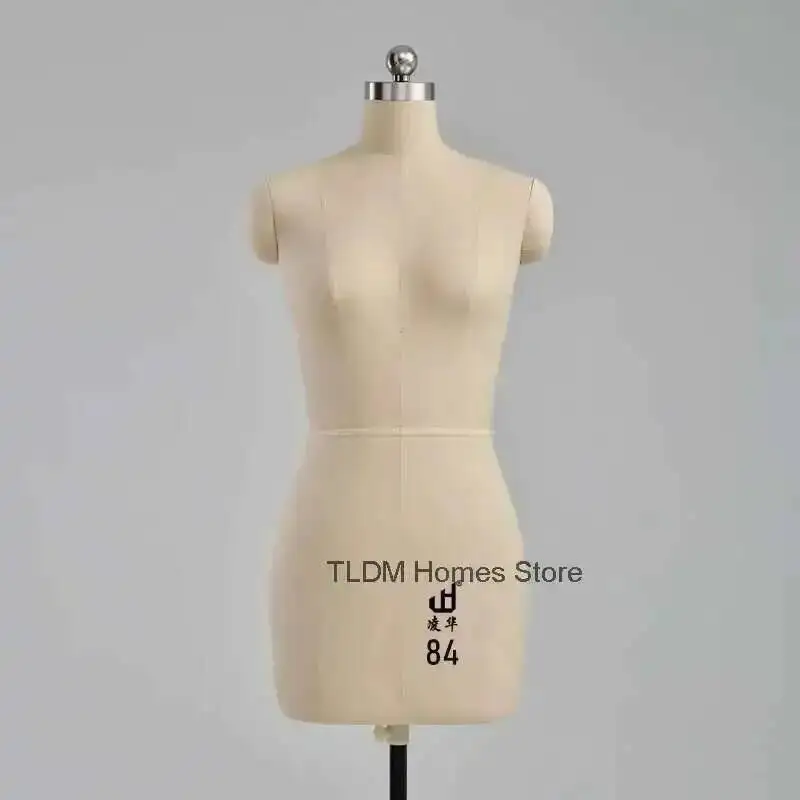 Bust Design Female Professional Mannequins for Clothing Modeling Sewing Mannequins with Stand Metal Base Can Be Pinned D