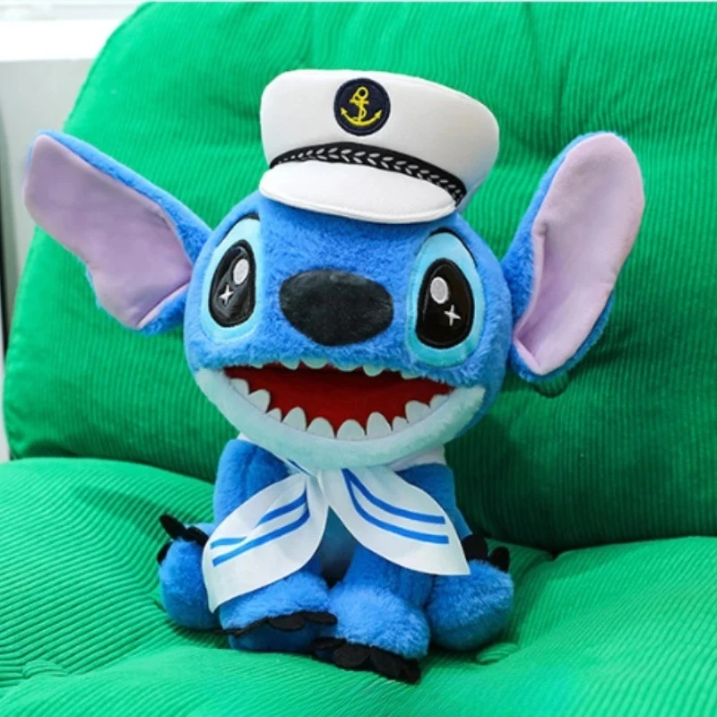 2025 Hot New Arrivals 30cm 25cm Explosive Navy Stitch Doll Big Teeth Stitch Plush Toy Star Baby Series Doll Gift