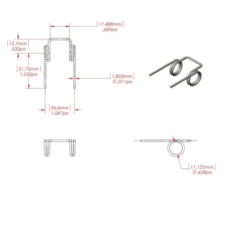 1PC Custom New Design Spring Steel Torsion Springs for DIY Crafts And Home Improvement