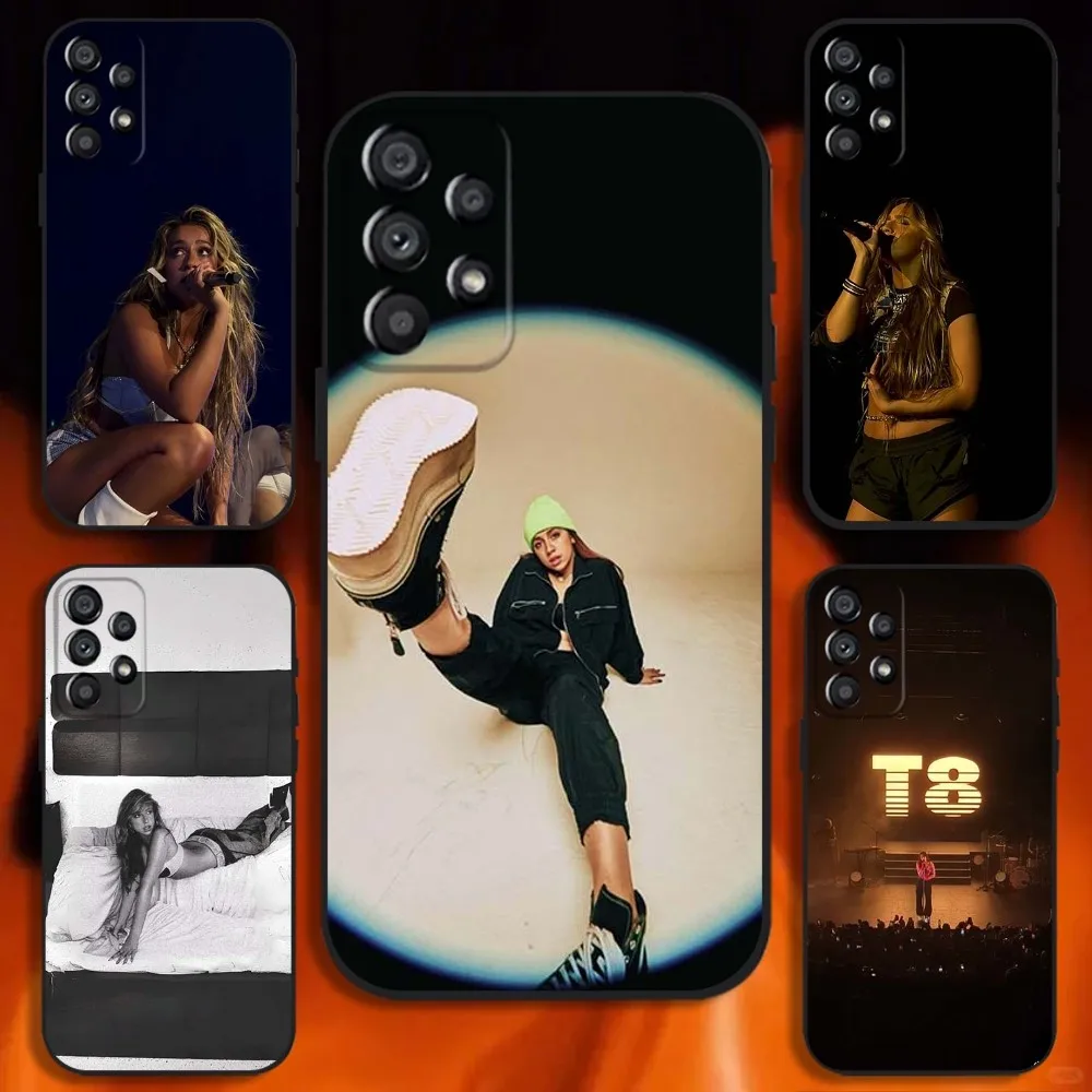 

Singer T-Tate McRae Phone Case For Samsung Galaxy A20,A21s,A22,A31,A32,A52,A53,A72,73,A80 Soft Black Cover