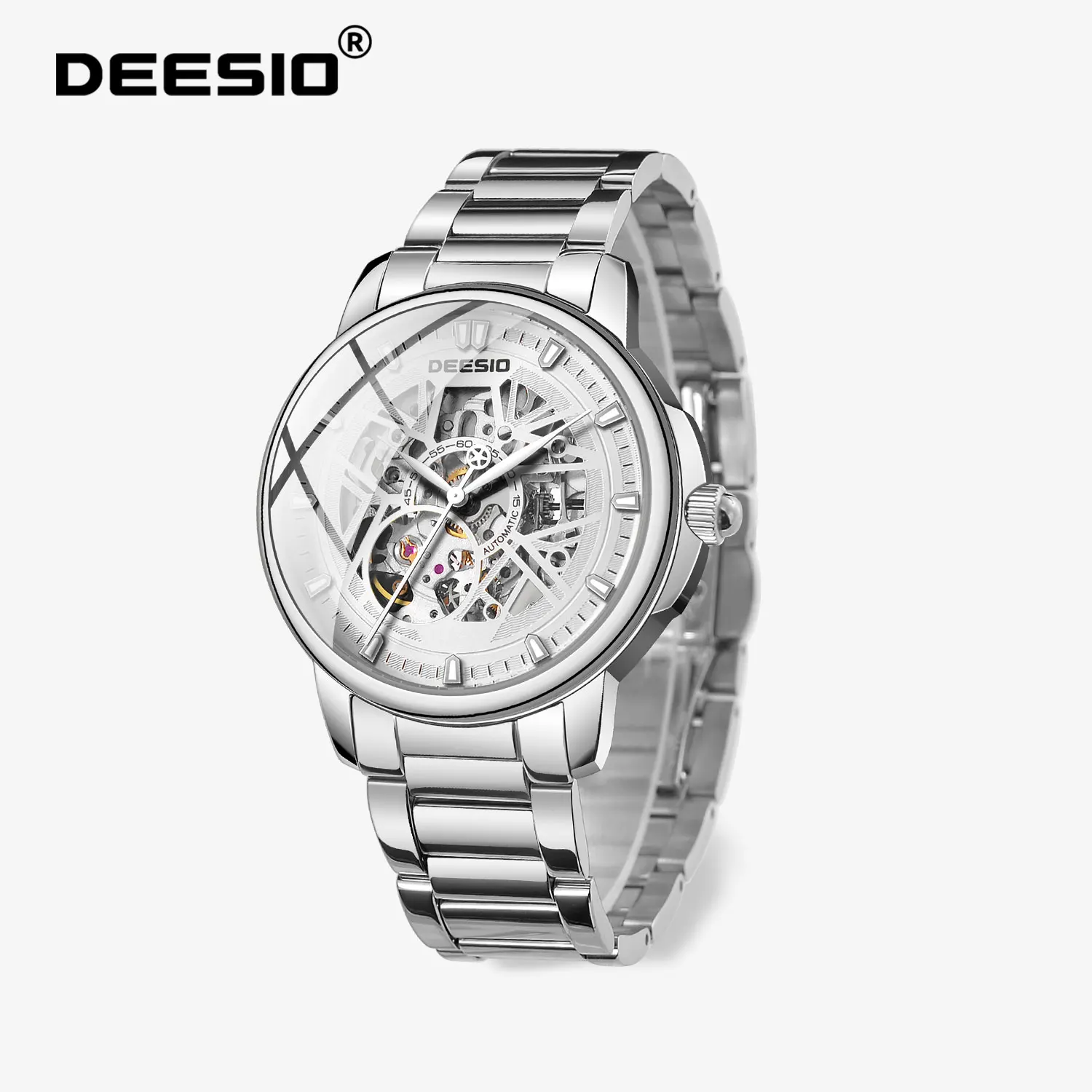 Deesio Herren-Luxus-Business-Automatik-Mechanische Uhr 41 mm 316L Edelstahlgehäuse 50 m wasserdichtes Saphirglas Herrengeschenke