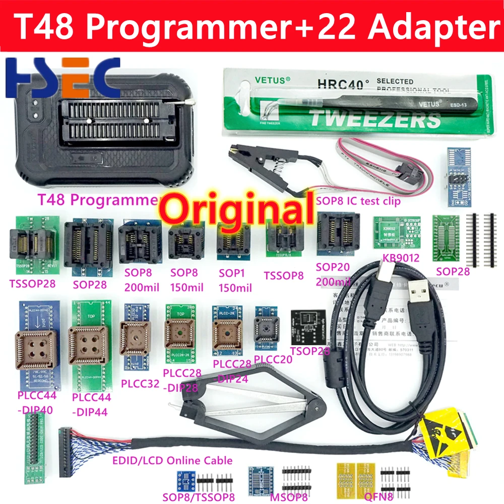 مُبرمج XGecu T48 [TL866-3G] – مُبرمج متكامل لـ EPROM و MCU و SPI و NAND و EMMC