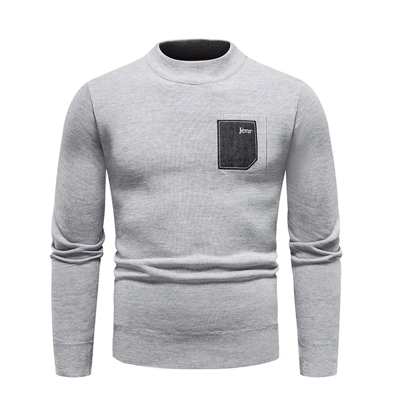 Nuovi Pullover da uomo autunno inverno O collo maglioni lavorati a maglia uomo tinta unita Casual maglieria calda Kintting Pullover maglione uomo