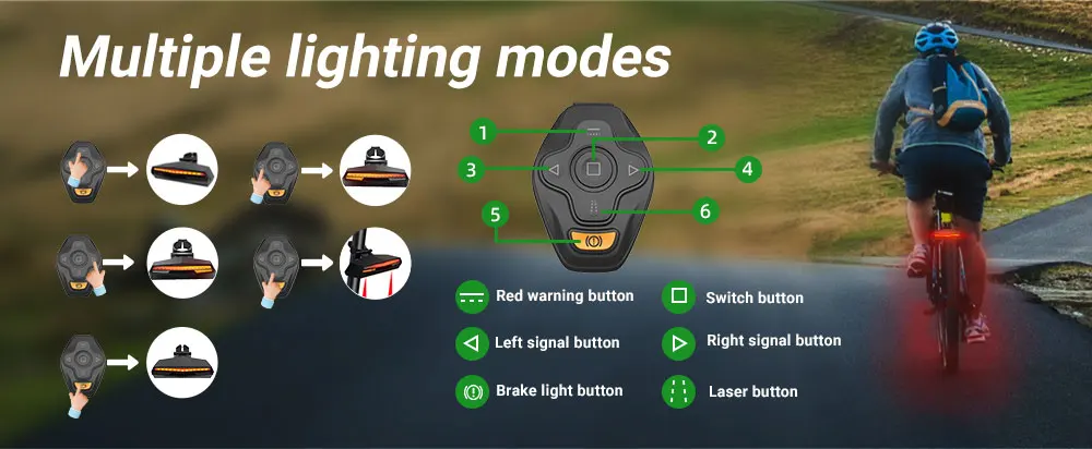 المحمولة القابلة لإعادة الشحن LED USB الدراجات الدراجة الخفيفة COB الذيل ضوء دراجة الضوء الخلفي
