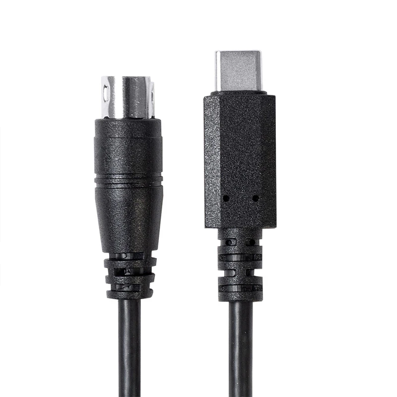 USB C to 7Pin Mini DIN Data Cable, Audio MIDI Transfer Cord for Portable Music Audio Interface MIDI Controller, Plug and Play