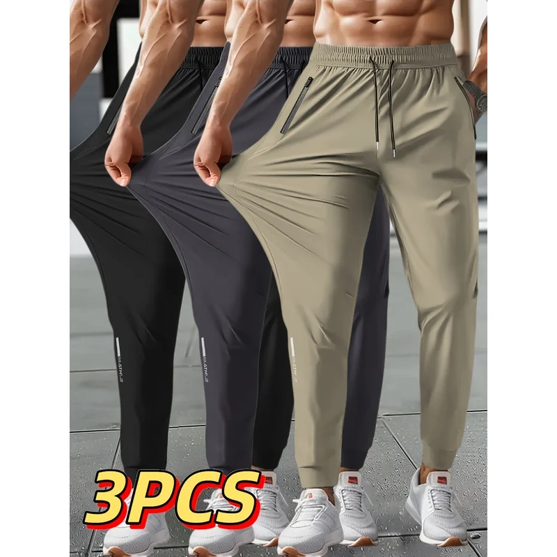 3PCS Summer Men's Training Pants Golf Clothing Authentic Jogging Clothes Men's Sportswear Pants Men's Outdoor Sports Leggings