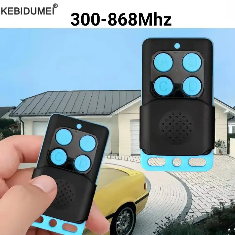 433MHz RF Remote Control 300MHz-868MHz Multi-Frequency Code Garage Door Opener Key Fob Command Hand Transmitter Gate Control