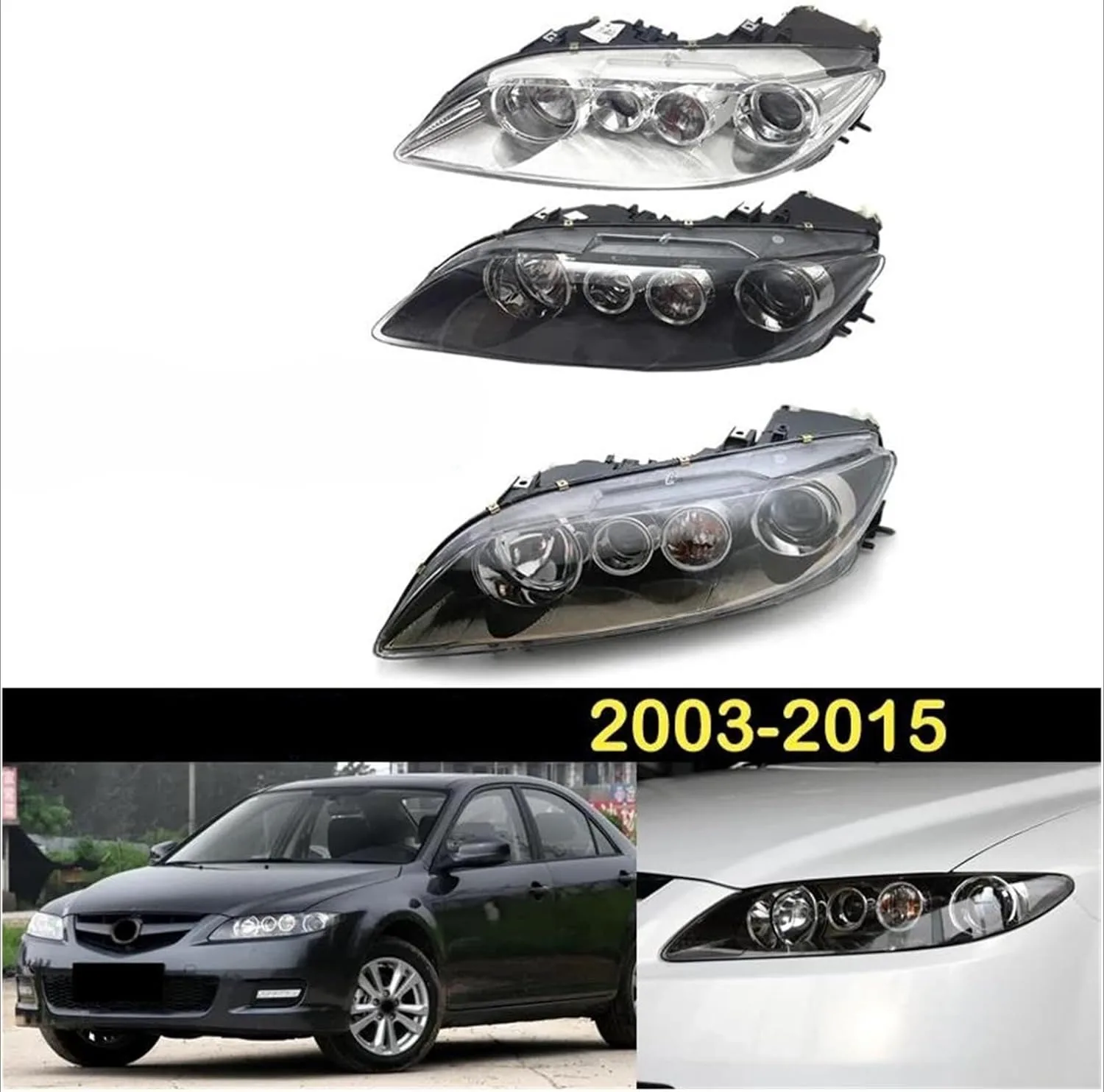 

Для Mazda 6 2003 2004 2005 2006 2007 2008 2009 2010-2015 передний бампер, головной фонарь, фара дальнего света, указатель поворота