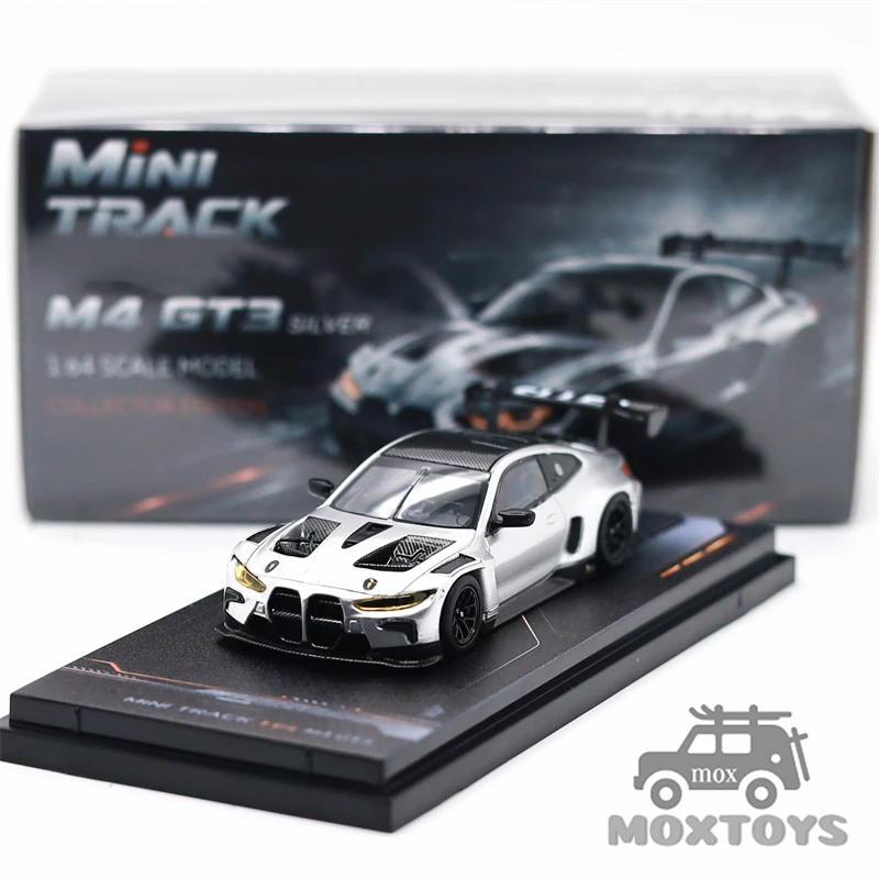 Mini Track 1:64 M4 Mk2 G82 GT3 Silver Black-White Gold Dragon Livery Diecast Model Car