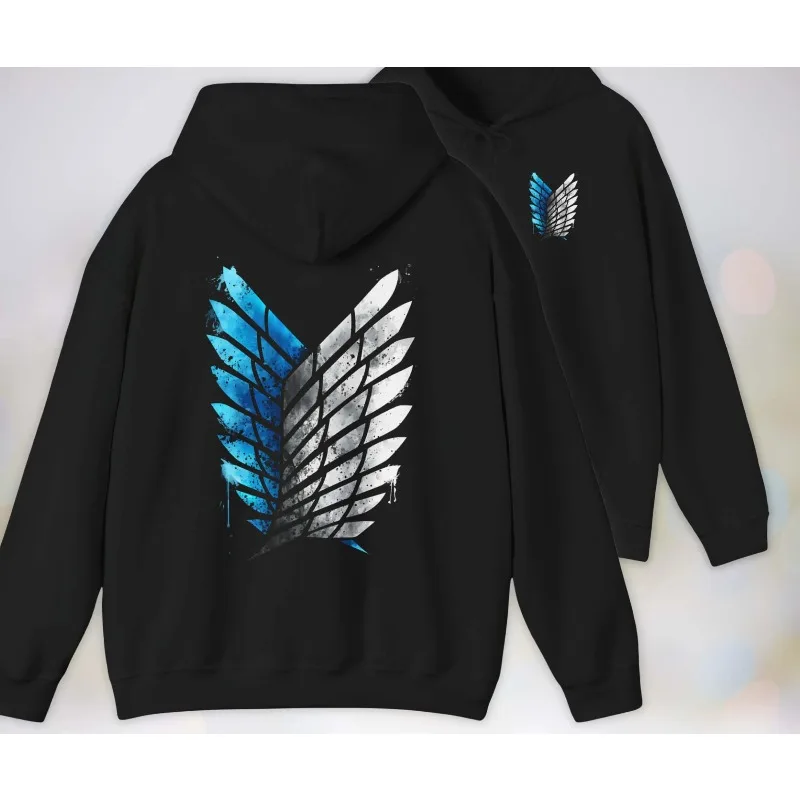 The Giant Hoodie Attack By Wings of Freedom - Manga Anime Gothic Style Autumn/Winter New Collection Unisex Casual Hoodie
