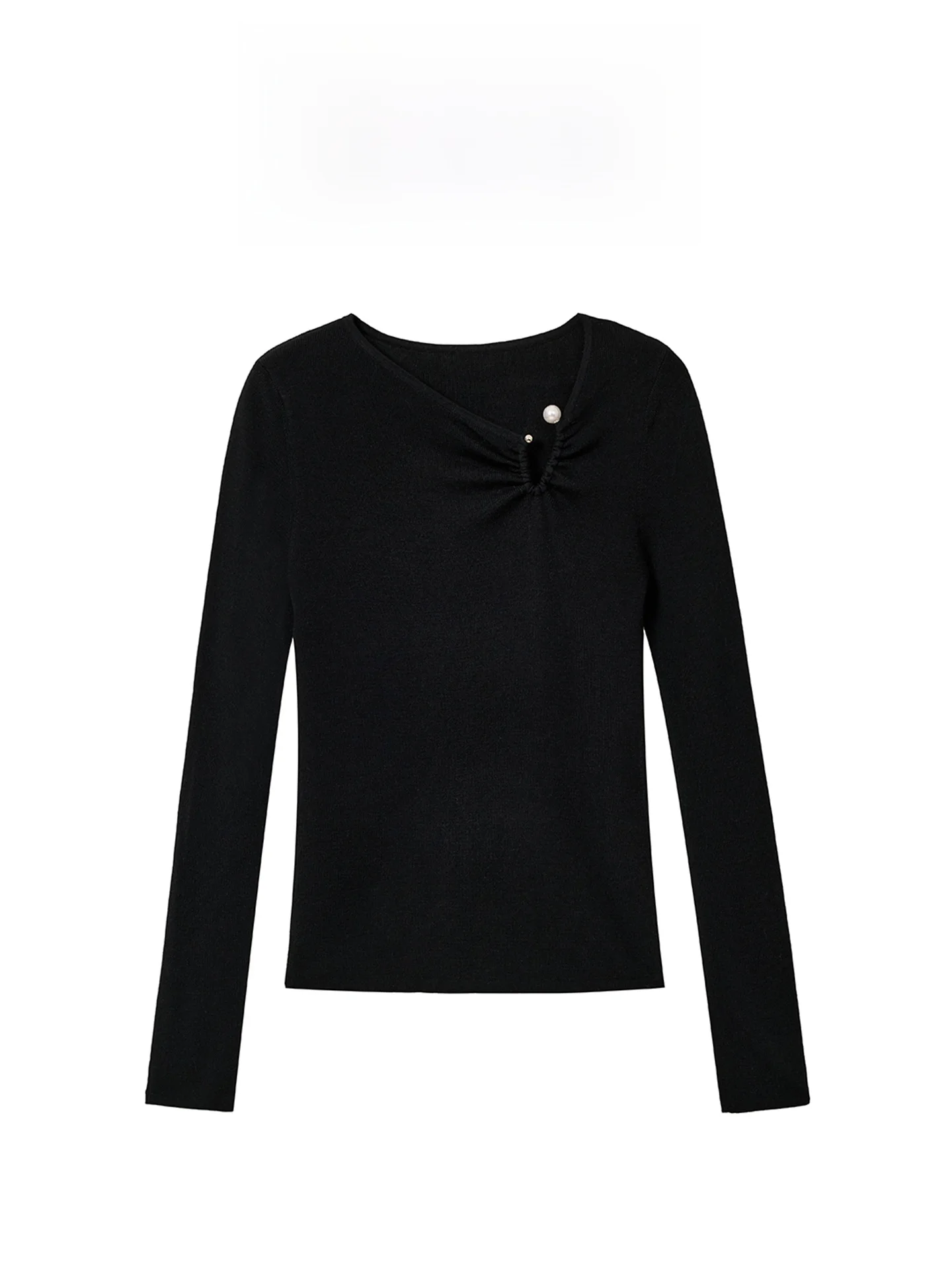 azzhen-perle-bouton-long-sve-v-ne-tricote-pull-femmes-coupe-ajustee-design-sens-haut-coreen-sle-laine-melange-polyester