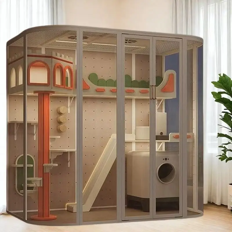 

Cat Castle Large Cat Villa Panoramic Glass Room Luxury House Home Interior Customization