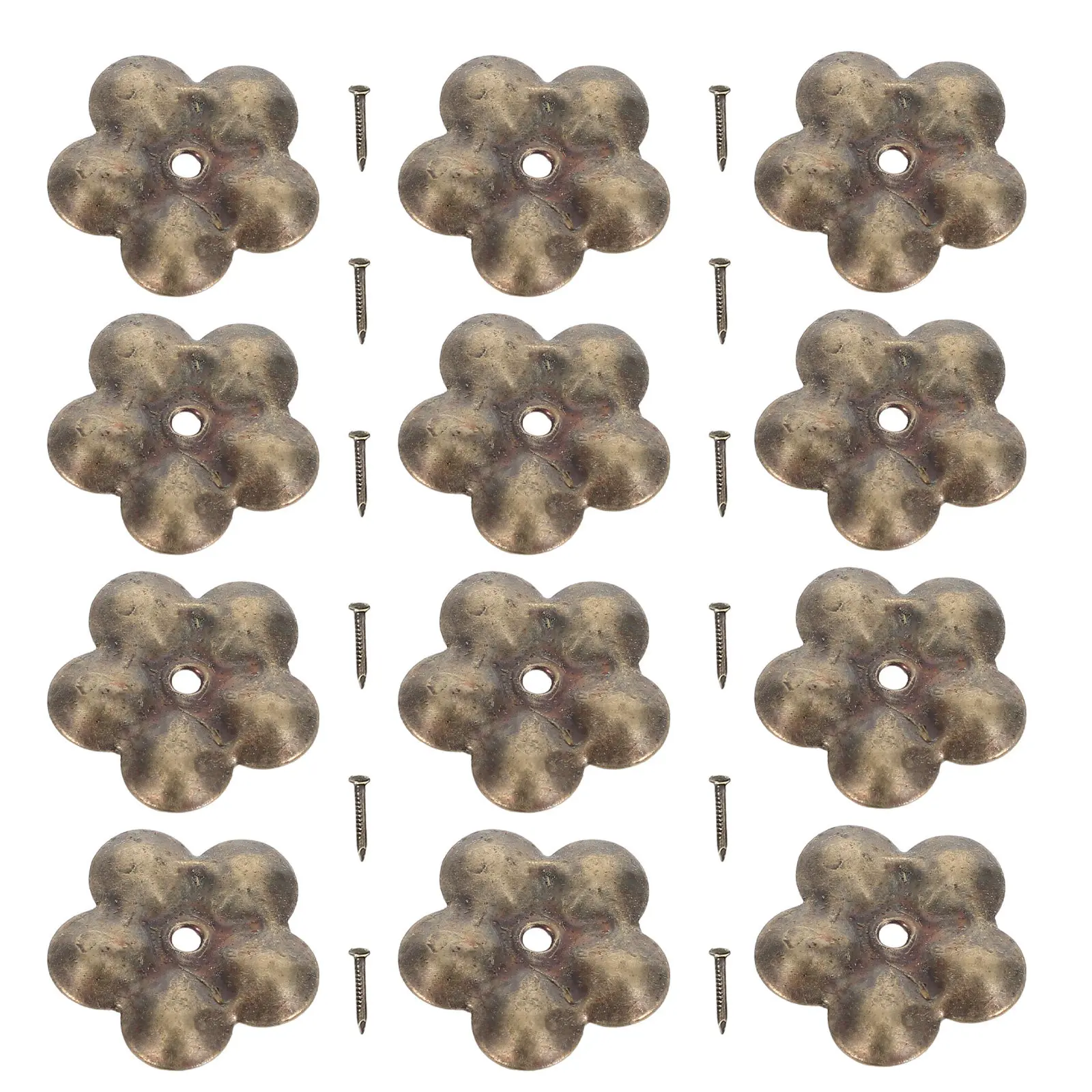 50Pcs Upholstery Nails Vintage Decorative Tacks Thickened Iron Furniture Studs Jewelry Box Craft Pins Home Decor Accent
